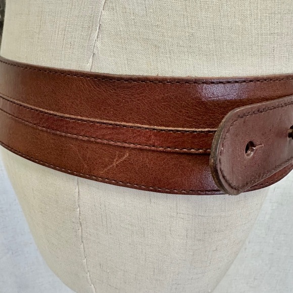 Ralph Lauren Brown Leather O Ring Belt Genuine Leather Size Medium - Picture 7 of 13